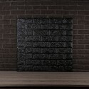 Revestimiento para pared Simil Ladrillo negro 77x70cm 6mm NEGRO