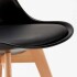 Silla Comedor Cocina Tulip Eames Acolchada Reforzada Premium Negro 1