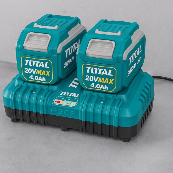 Cargador Rápido Doble para Batería 20V Total Cargador Rápido Doble para Batería 20V Total