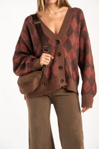 Cardigan Rombos Chocolate