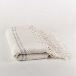 Manta Artesanal Tajy Crudo con Beige