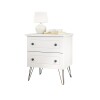 Mesa de luz Americana Plus - 2 Cajones Blanco