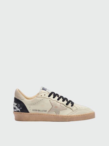 GOLDEN GOOSE - ZAPATILLA BALLSTAR EN NAPPA CON ESTRELLA LAMINADA Y ESPOLÓN EN CUERO Alta Automática