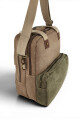 Bolso porta laptop de lona Marrón con Verde