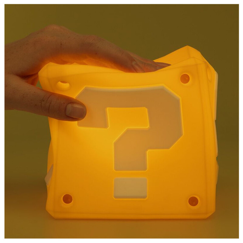Lámpara Bloque de interrogación SquishyGlo Light recargable Super Mario Lámpara Bloque de interrogación SquishyGlo Light recargable Super Mario