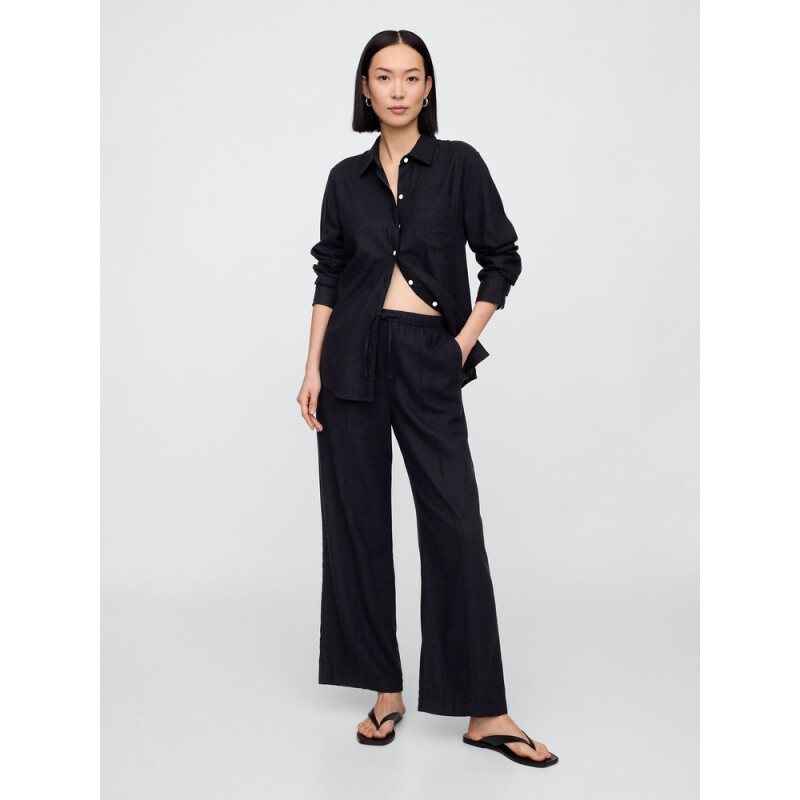 V-LINEN PULL ON WL TRUE BLACK V2