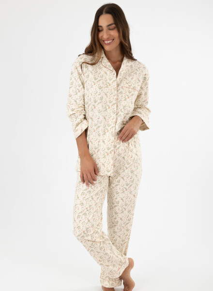 Pijama franela Flores