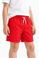 Short de baño liso ROJO