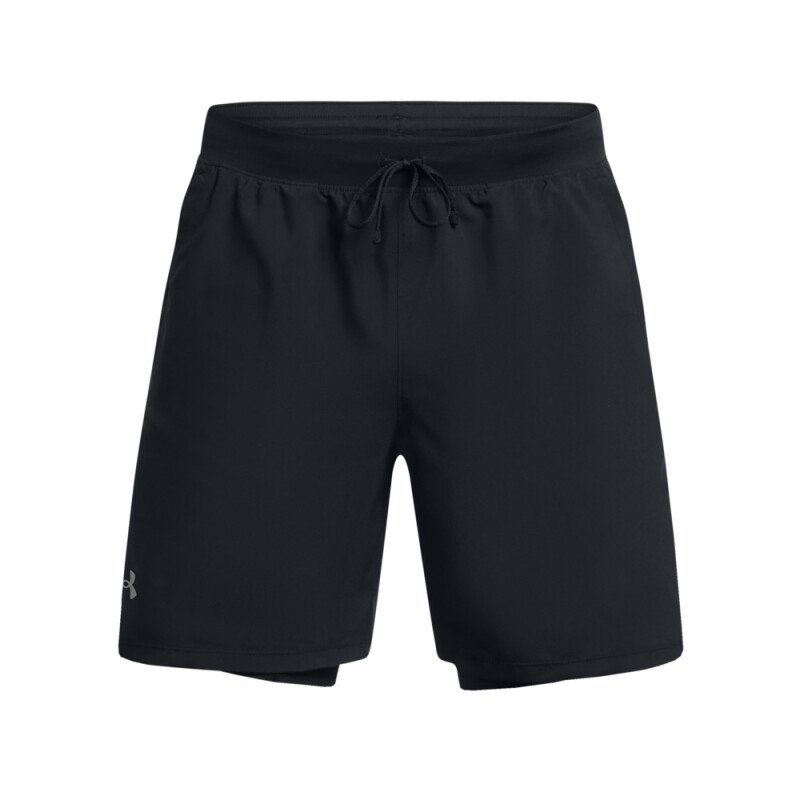 UA LAUNCH 7'' 2-IN-1 SHORTS-GRY BLK-001