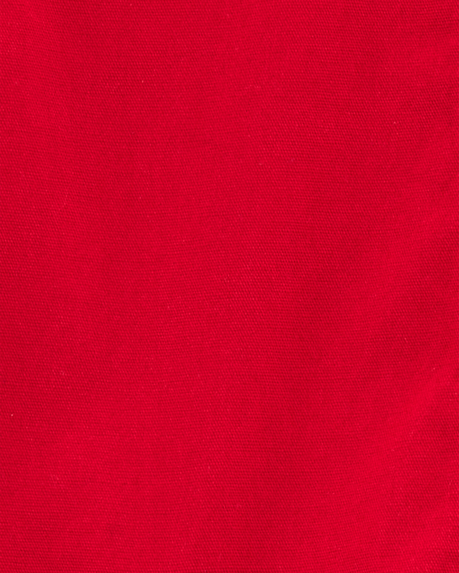 Enterito corto de algodón, rojo Sin color