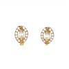 Caravanas Halo de oro - Oro bajo - Zirconia- CA8076 sinpiedra