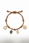 Pulsera cord dijes dorado