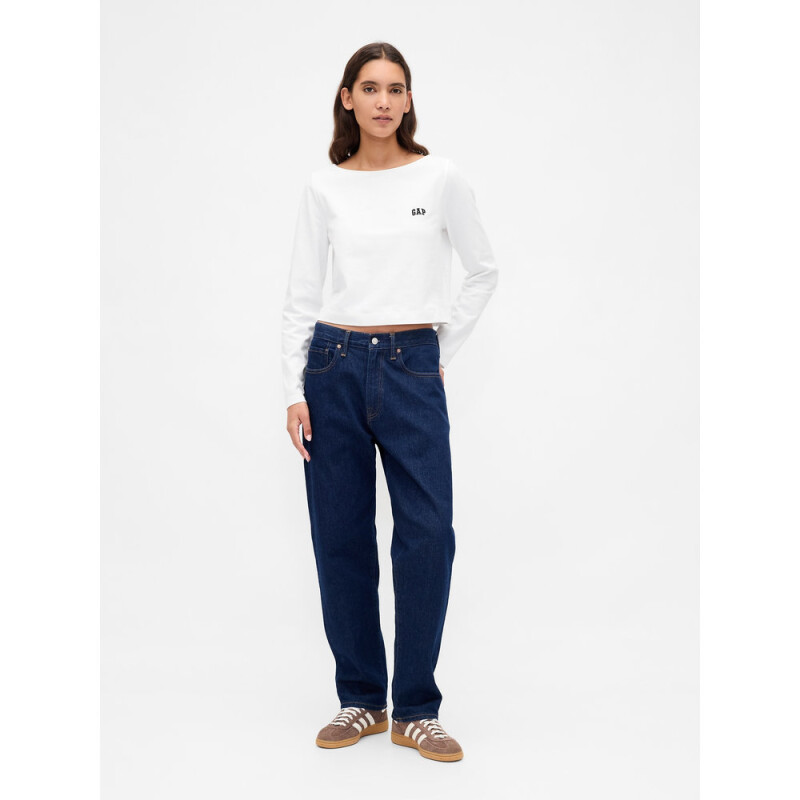 INTL LS CROPPED BOAT TEE FRESH WHITE