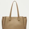 Shopper Erin en efecto cuero graneado Taupe