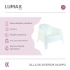 Silla Plastico Skarpo Jardin Liso Blanco