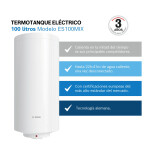 Termotanque de acero eléctrico 100 Lts Termotanque de acero eléctrico 100 Lts
