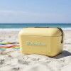 Conservadora Hielera Polarbox Vintage 12 Litros Con Asada POP Amarillo y Verde Agua