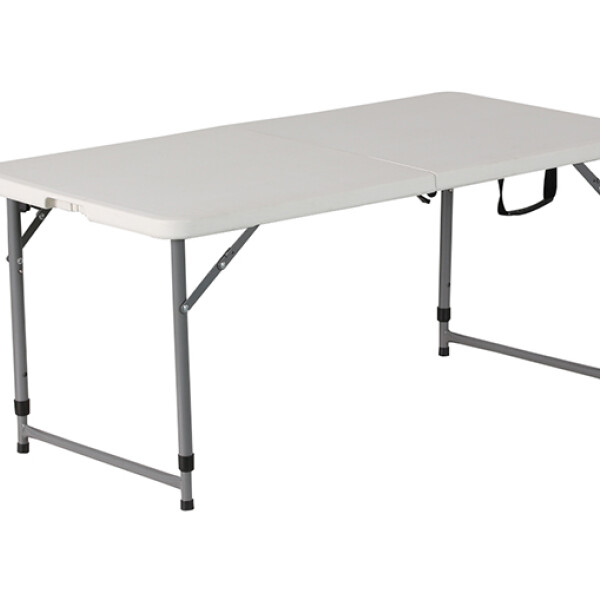 MESA RECTANGULAR PLEGABLE BASE DE METAL 122X60X74 BLANCO
