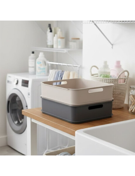 CESTO PLASTICO RECTANGULAR LIGHT GRAY COZA. 38x32x8CM CESTO PLASTICO RECTANGULAR LIGHT GRAY COZA. 38x32x8CM