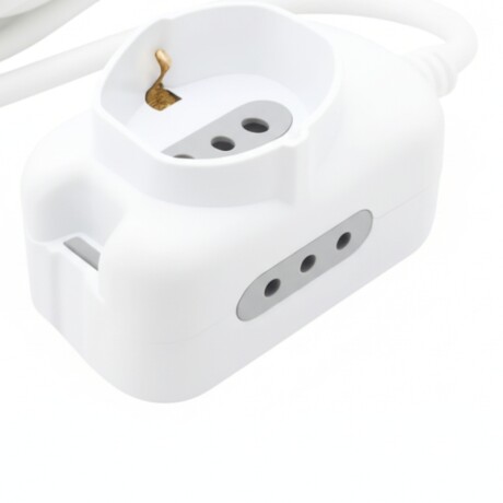ALARGUE 1 SCHUKO 2 MODULOS 10A - BLANCO Alargue 1 Schuko 2 Modulos 10A Blanco