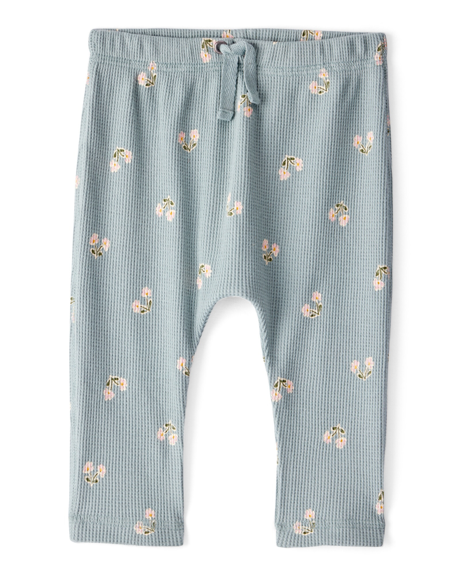 Set dos piezas de algodón, pantalón y body, diseño floral Sin color