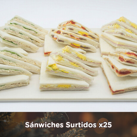 25 Sándwiches Triangulares Surtidos 000