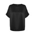 VMMERLE 2/4 O-NECK TOP WVN GA NOOS BLACK