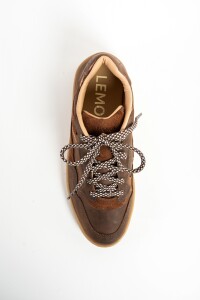 Zapatilla Cuero Marron