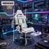 Silla Gamer Ergonomica Escritorio Reclinable con Apoyapies Soporta 200kg IMBACK Color Blanco y Verde Silla Gamer Ergonomica Escritorio Reclinable con Apoyapies Soporta 200kg IMBACK Color Blanco y Verde