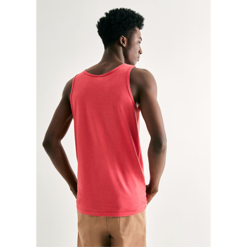 CAMISETA REGATA MASC VERMELHO ESCURO