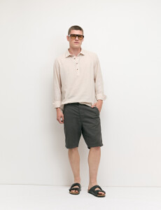 012766 CAMISA LINO WIN Beige