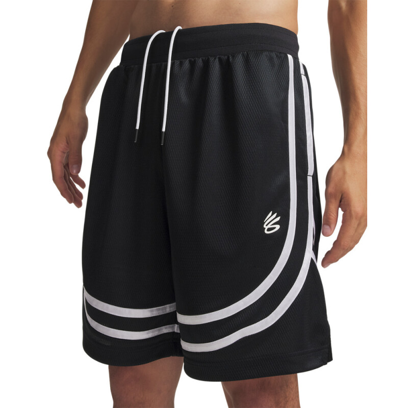 UA M Hoops Sig Short-WHT BLK-001