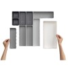 Cubiertera organizador de plástico armable, modular y flexible Cubiertera organizador de plástico armable, modular y flexible