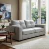 SOFA 100% CUERO - 3 CUERPOS - MODELO DOMINI - GRIS SOFA 100% CUERO - 3 CUERPOS - MODELO DOMINI - GRIS