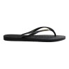 Sandalias Havaianas Slim Logo Metallic Mujer Negro/dorado