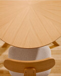 Mesa Naanim de chapa de roble 180 x 110 cm