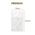 Placa PVC Símil Mármol 2,44x1,22m 3mm Pack X5 Blanco Gris Claro 2