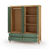 Ropero 4 Puertas 4 Cajones Madera Natural - Mari Verde