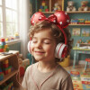 Auriculares Infantiles Cableados con Orejas y Moño Auriculares Infantiles Cableados con Orejas y Moño