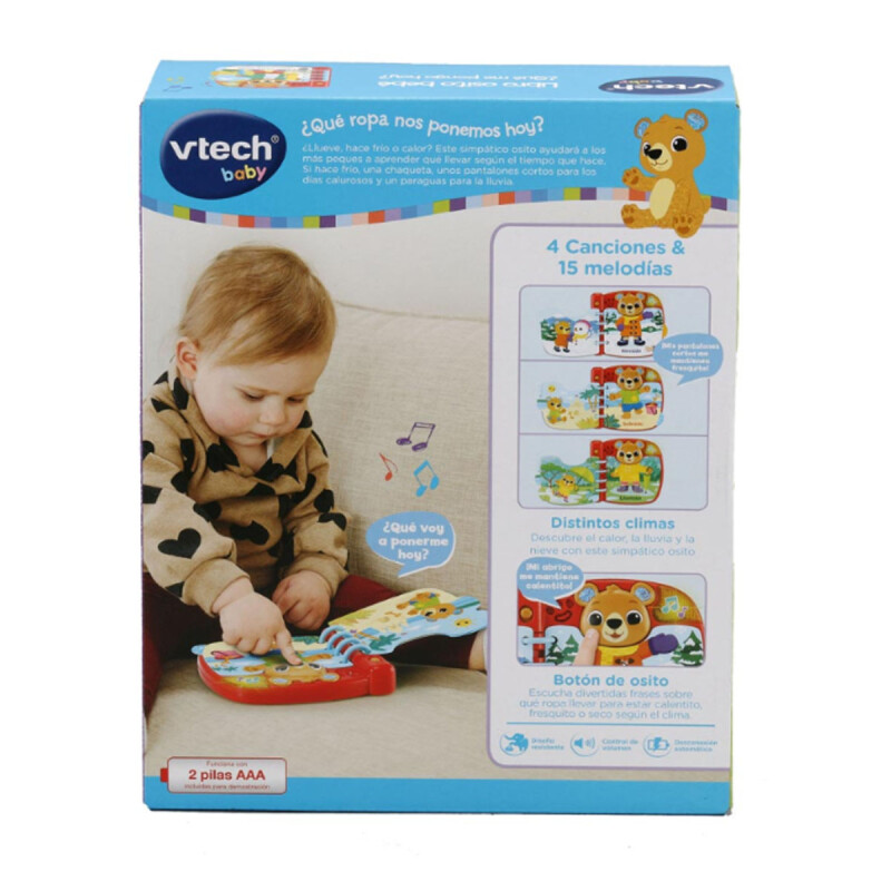 Libro Osito bebé con sonido ¿Qué me pongo hoy? VTech Libro Osito bebé con sonido ¿Qué me pongo hoy? VTech