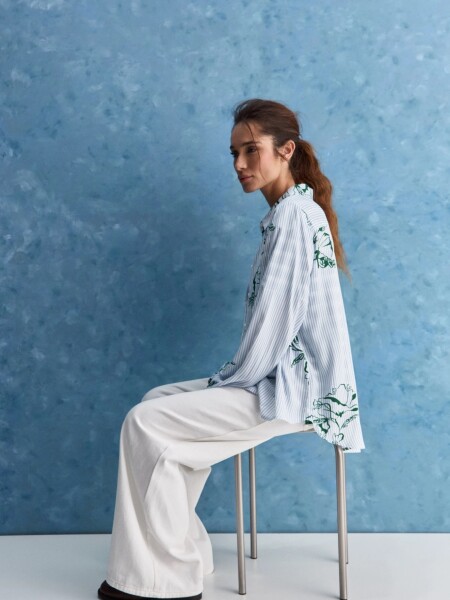 CAMISA ALLIE SOGNO CELESTE