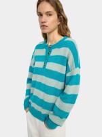 Jersey De Punto A Rayas azul