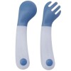 Set x2 cubiertos entrenamiento curvo pastel BUBA celeste