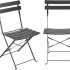 Set Juego Jardín Balcón Bistró Plegable Metal 3 Piezas Negro 1