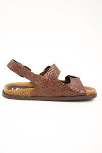 Sandalia Trenzada Hebillas Chocolate