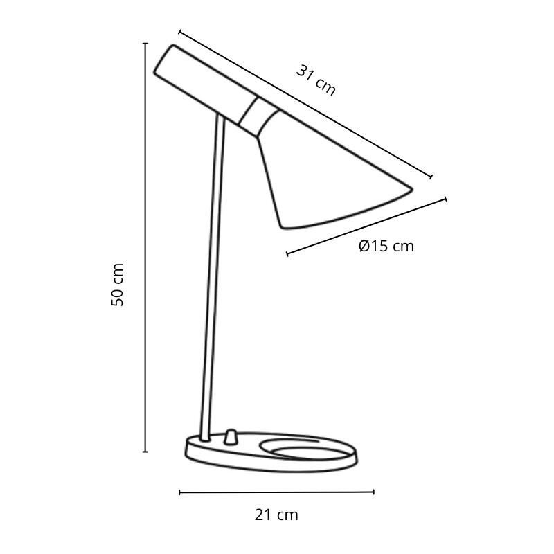 JETSON DE MESA Luminaria de Mesa Jetson Negra