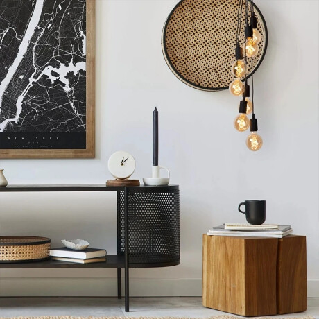 ACDH271 Lámpara Colgante Decorativa Rainbow Negra