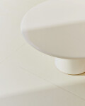 Mesa de centro Albanella de cemento con acabado blanco brillante Ø85 cm