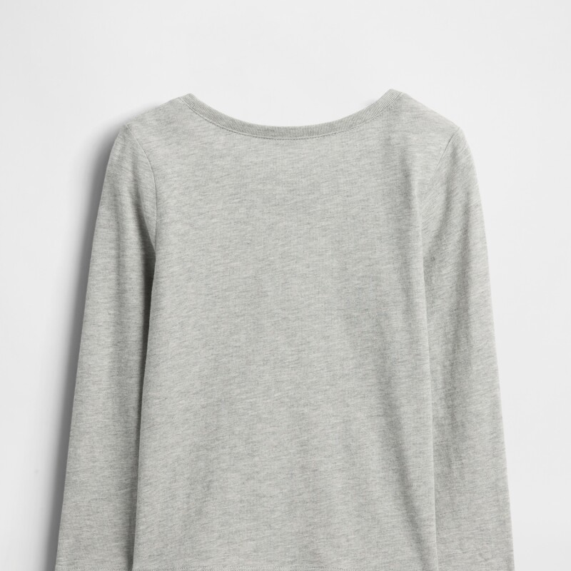 V-FRCH LS LOGO TEE HEATHER GREY