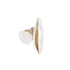 Anillo Hoja-Plata 925 Ajustable-Piedra Nacar-AN3394 conpiedra